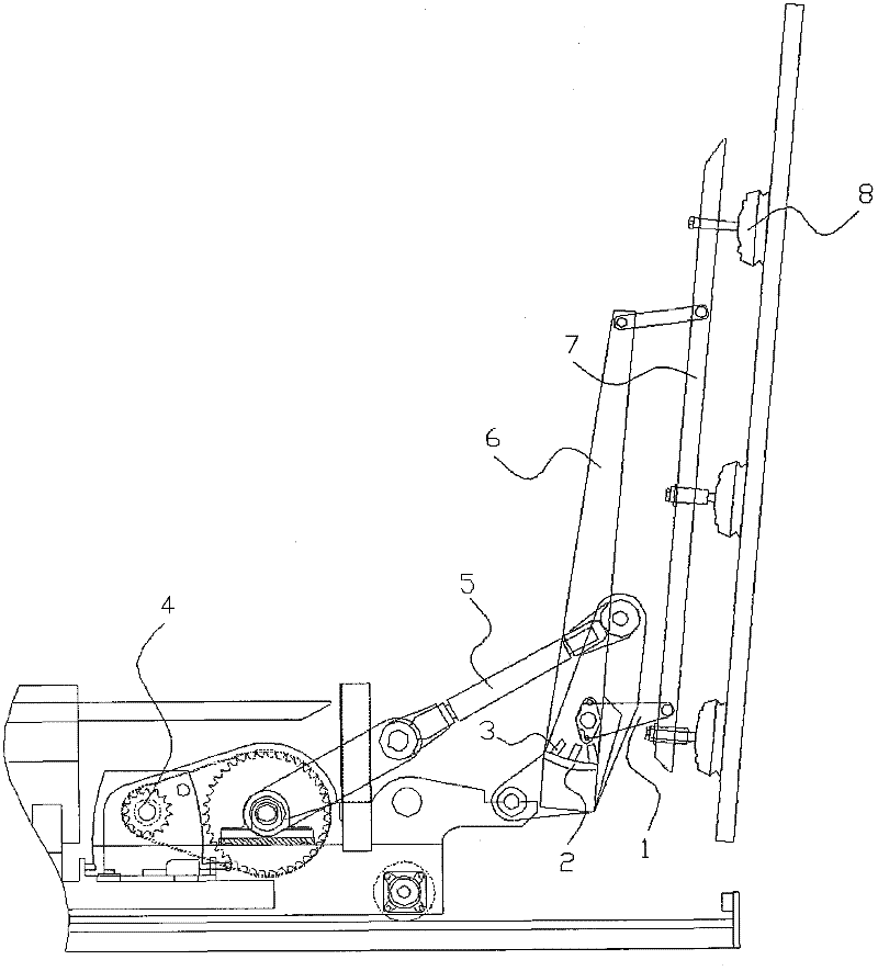 Locating device for loading mechanism in double-overturn single-station glass loading machine