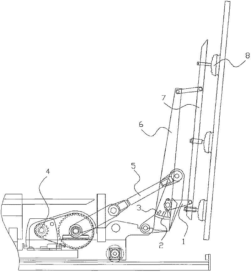 Locating device for loading mechanism in double-overturn single-station glass loading machine