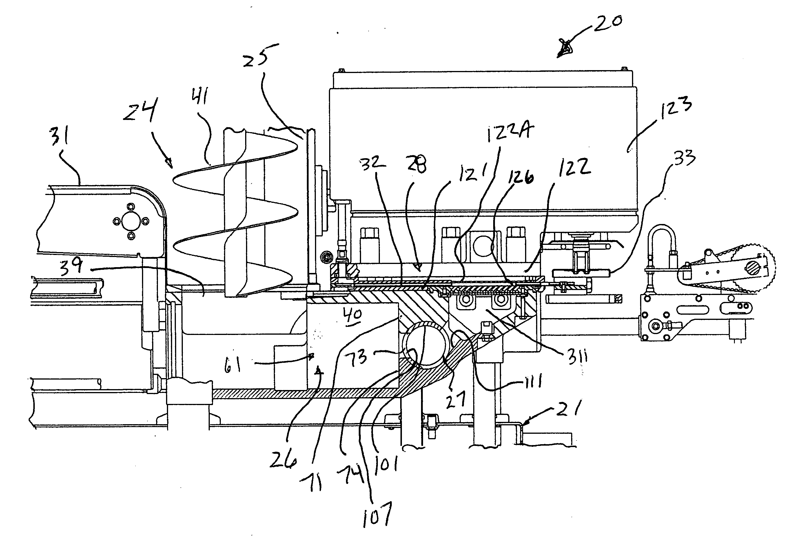 Angled fill ports and seal-off arrangement for patty-forming apparatus