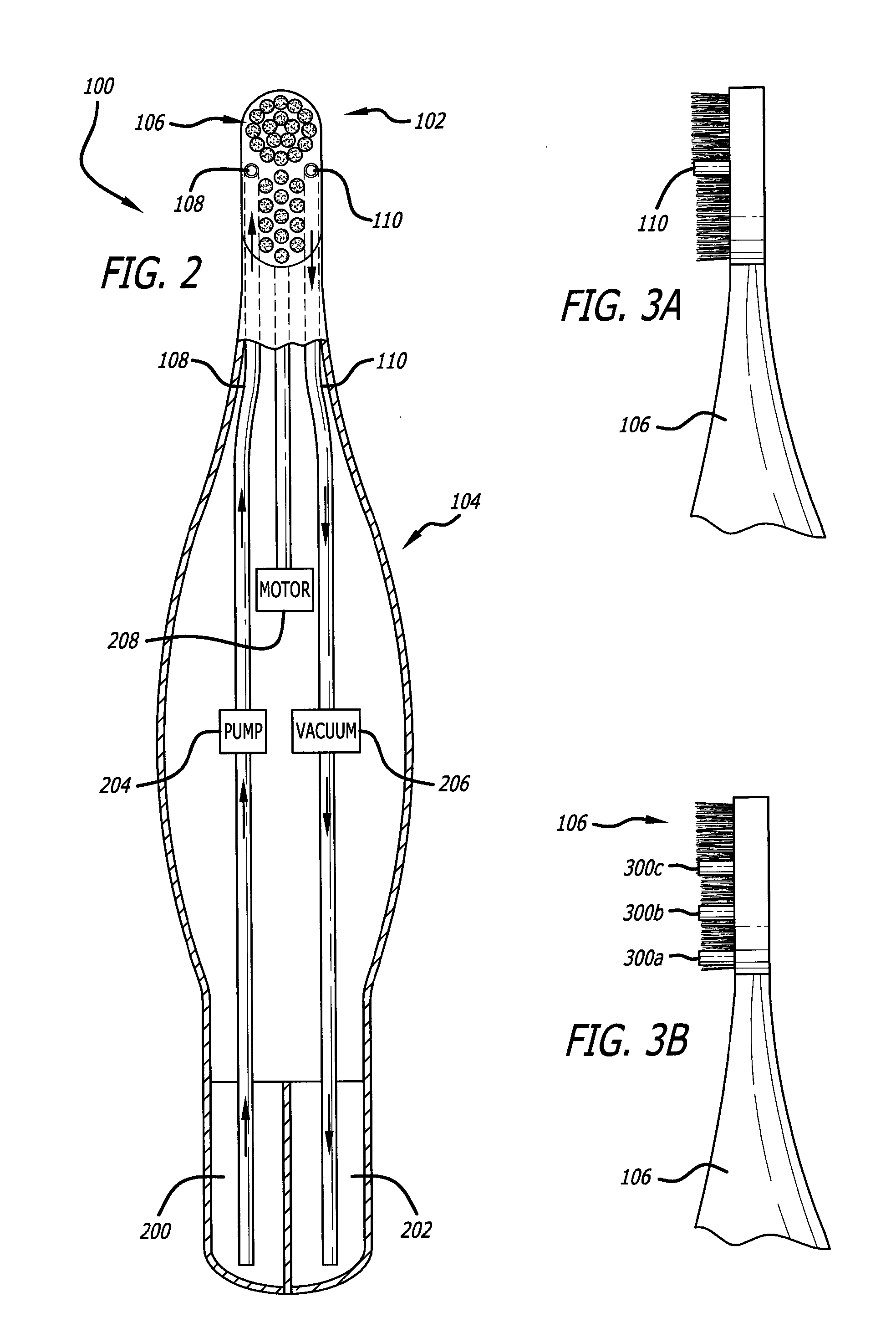 Portable Toothbrush For Delivering And Removing Fluid