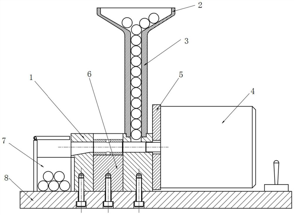 Pneumatic hole extrusion device and hole extrusion method thereof