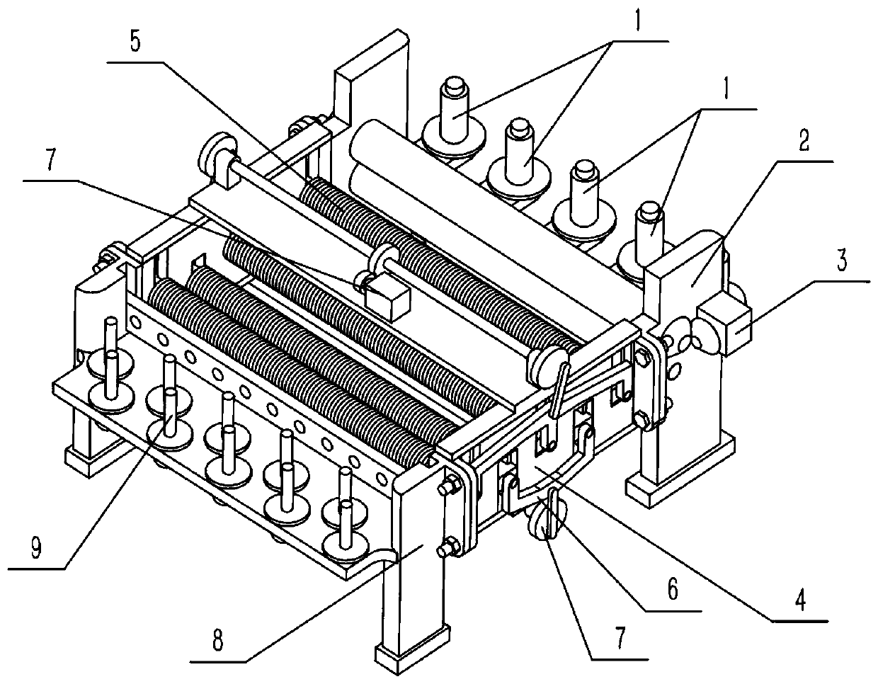 Textile hank yarn fluffing device