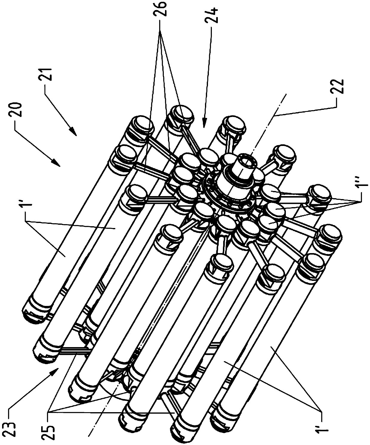 Device and method for converting heat energy