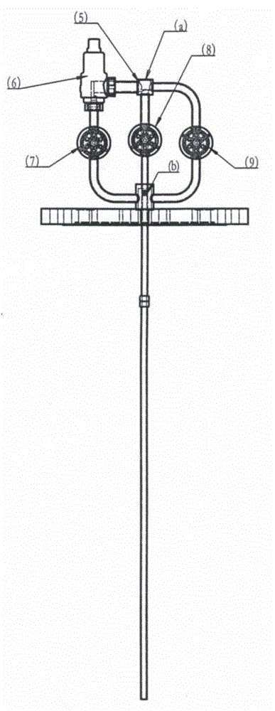 Gas-liquid safety device on pump tank