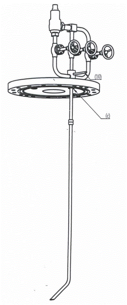 Gas-liquid safety device on pump tank