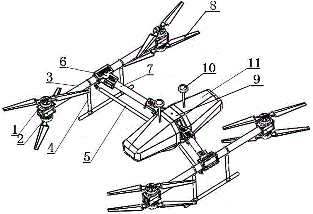 Bidirectionally-transformable unmanned aerial vehicle of H-shaped structure