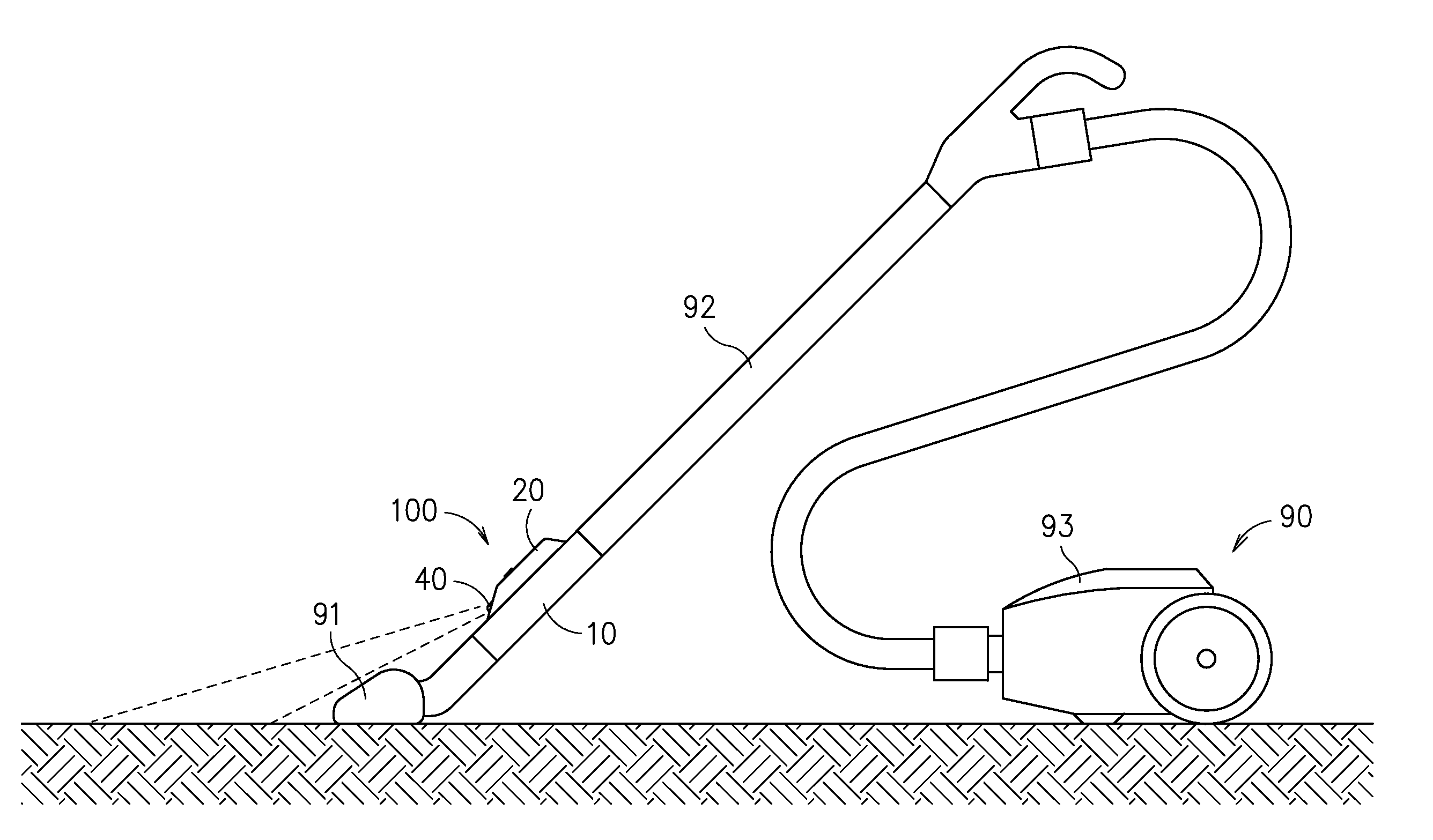 Auxiliary apparatus for better vacuuming effect