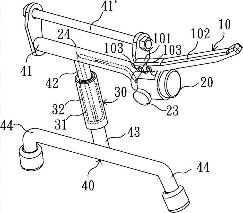 Hydraulic motorcycle fixing device