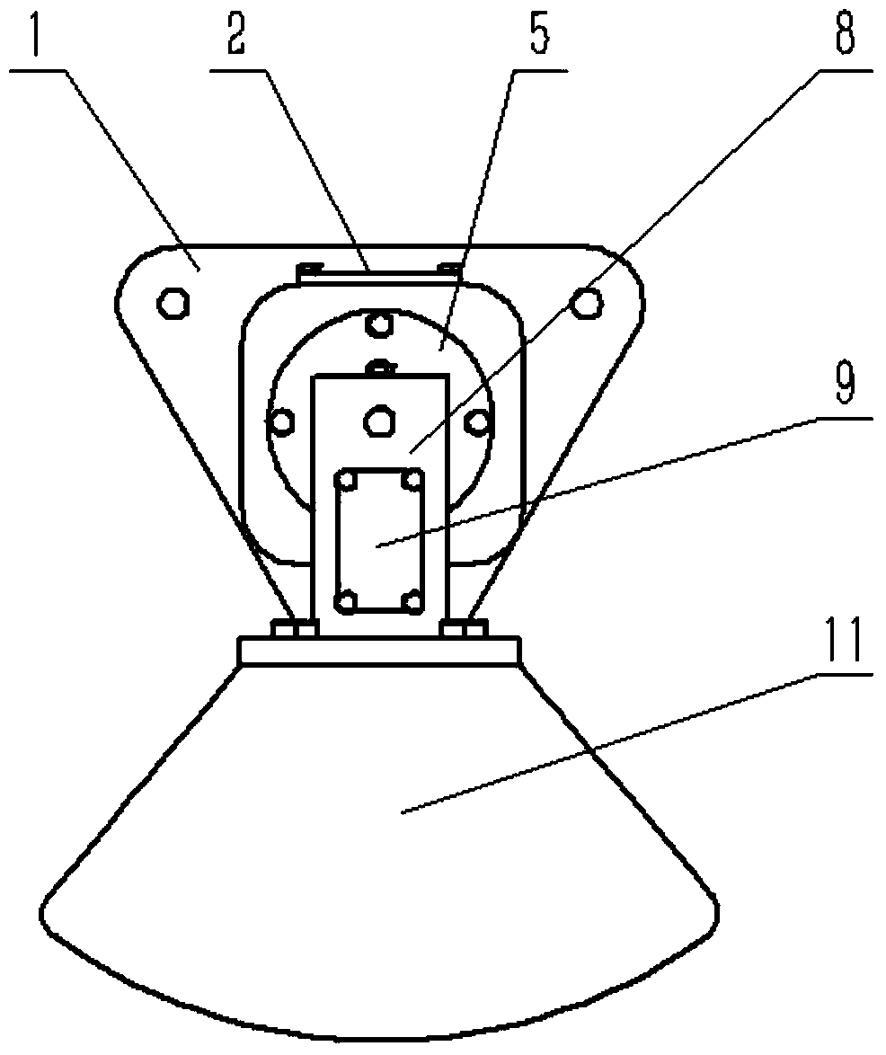 Crane intelligent arm head lamp device and control method