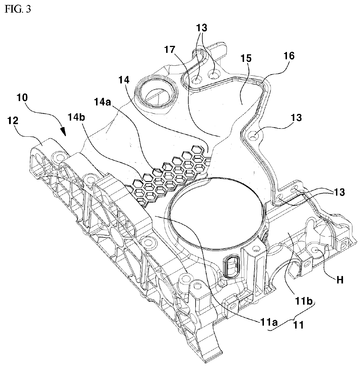 Hybrid oil pan for vehicle