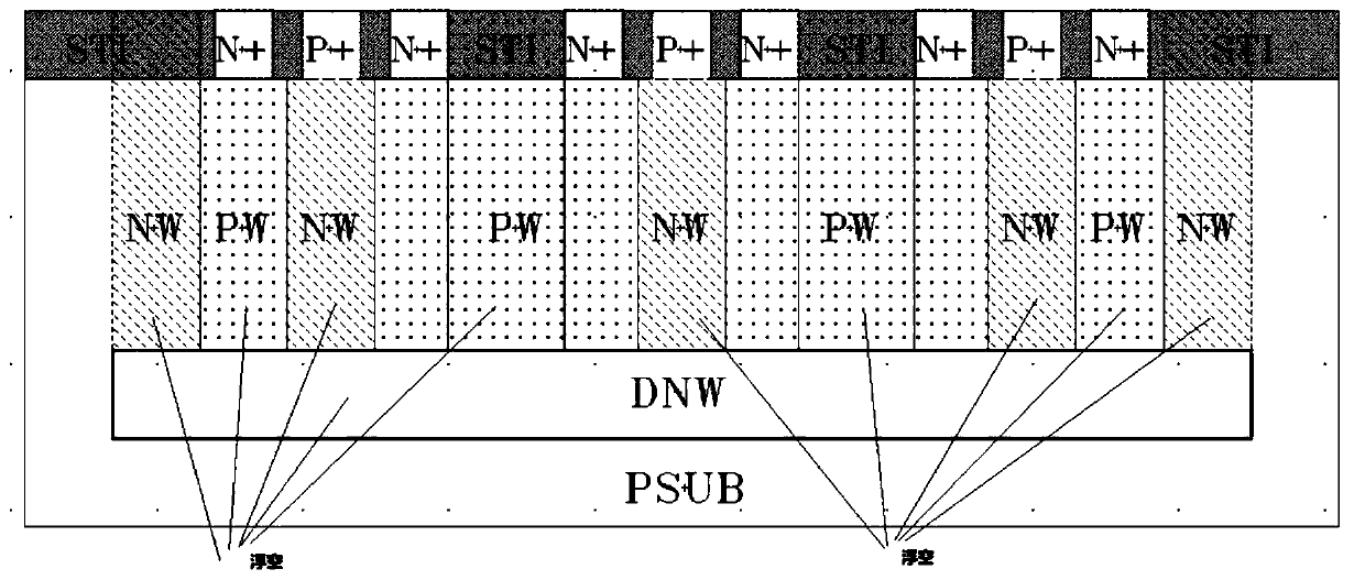 Layout design method of novel ESD diode