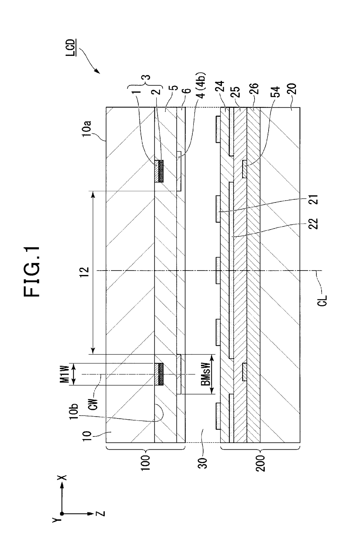 Liquid crystal display device and display device substrate