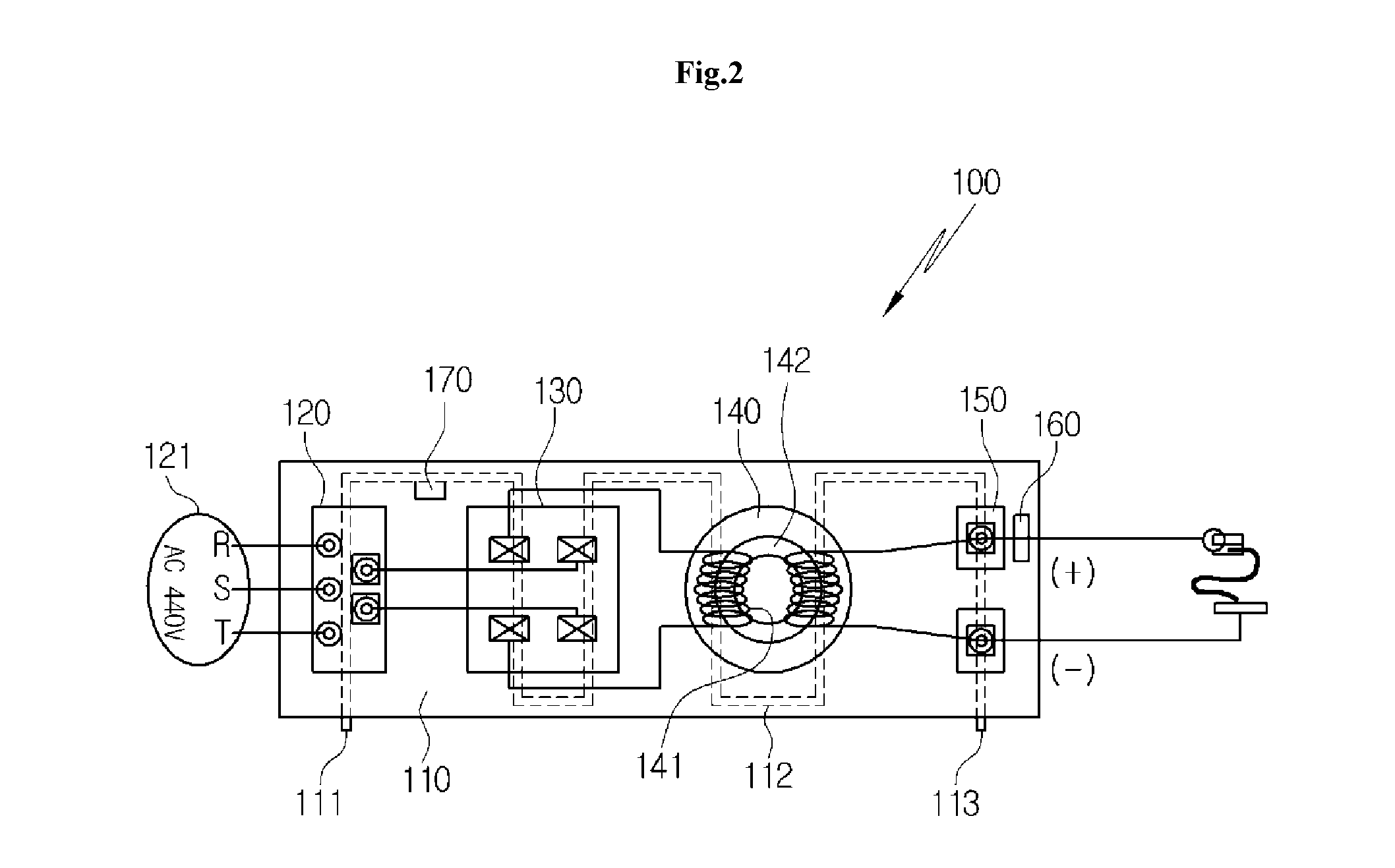 Water-cooled single welding machine module and water-cooled welding machine