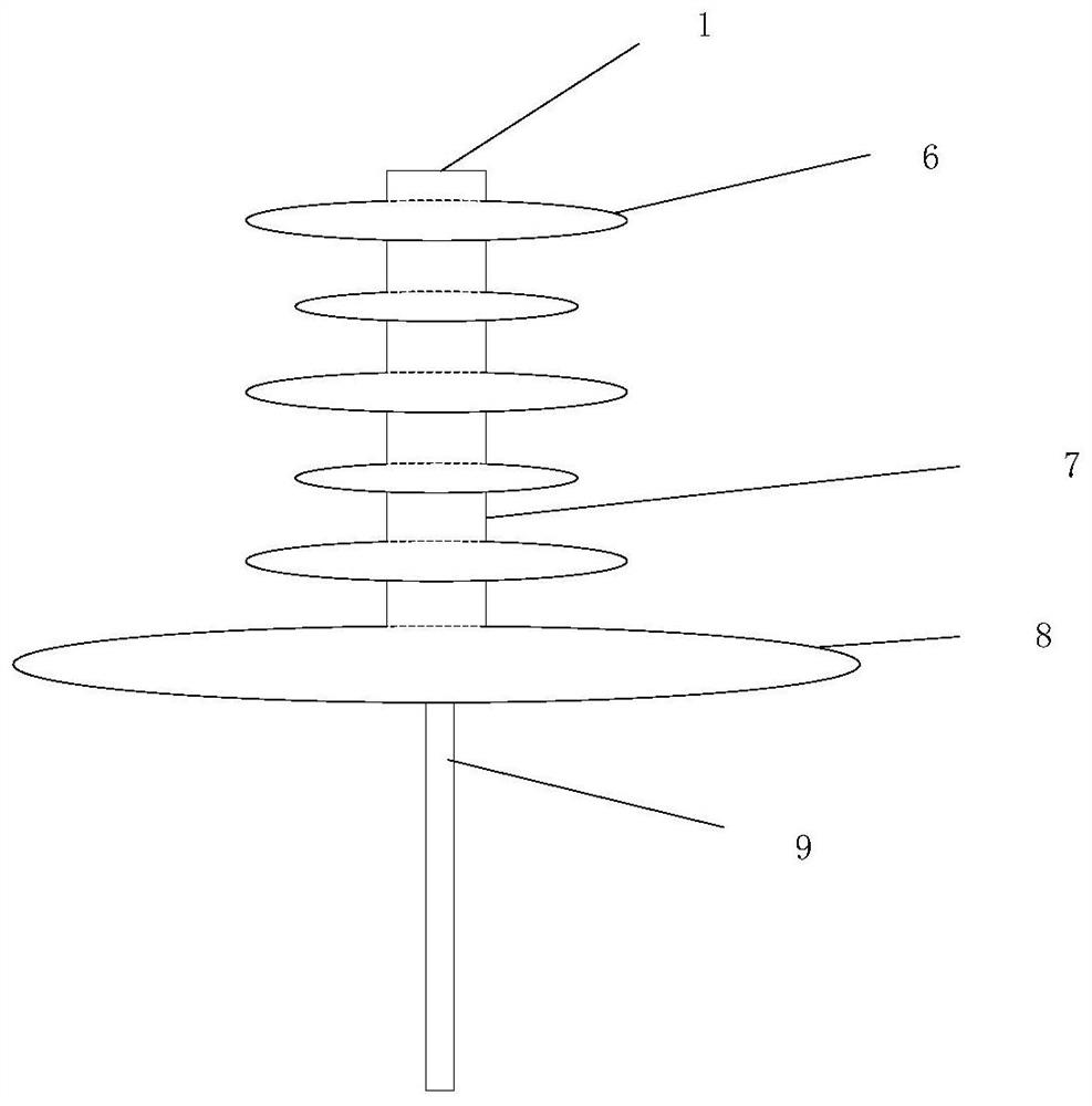 Coulomb force traction recoil intermittent arc interrupting method and lightning rod