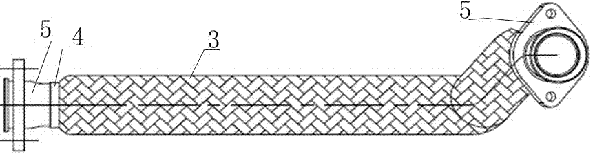 Gas exhaust tube of insulated lorry