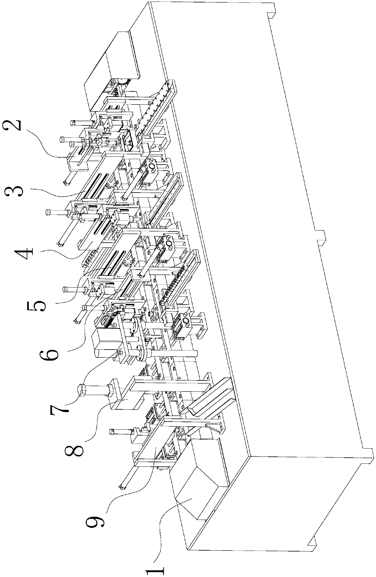 A nut installation station of a quick joint automatic assembly machine