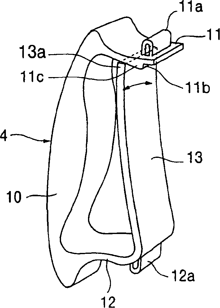 Blow molding forming bottle with handle and manufacturing device for the same