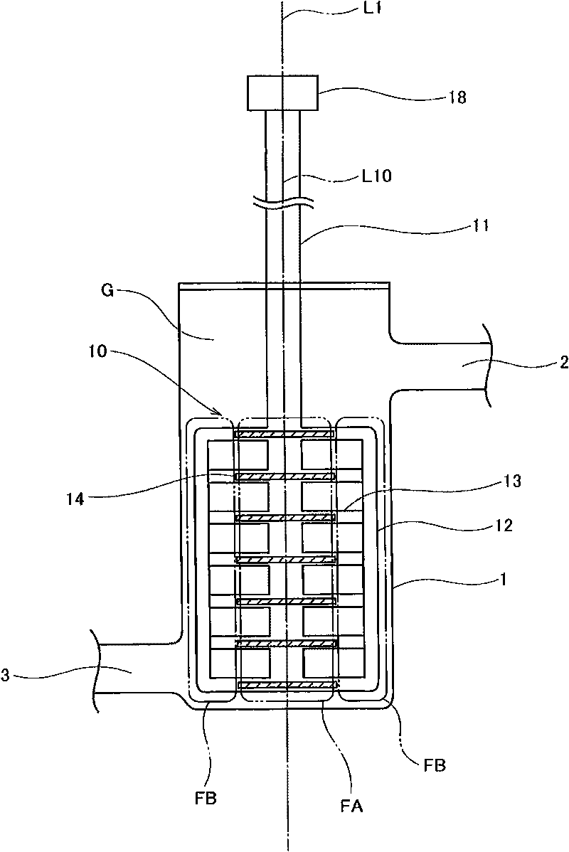 Stirring blade for molten glass and stirring device therefor