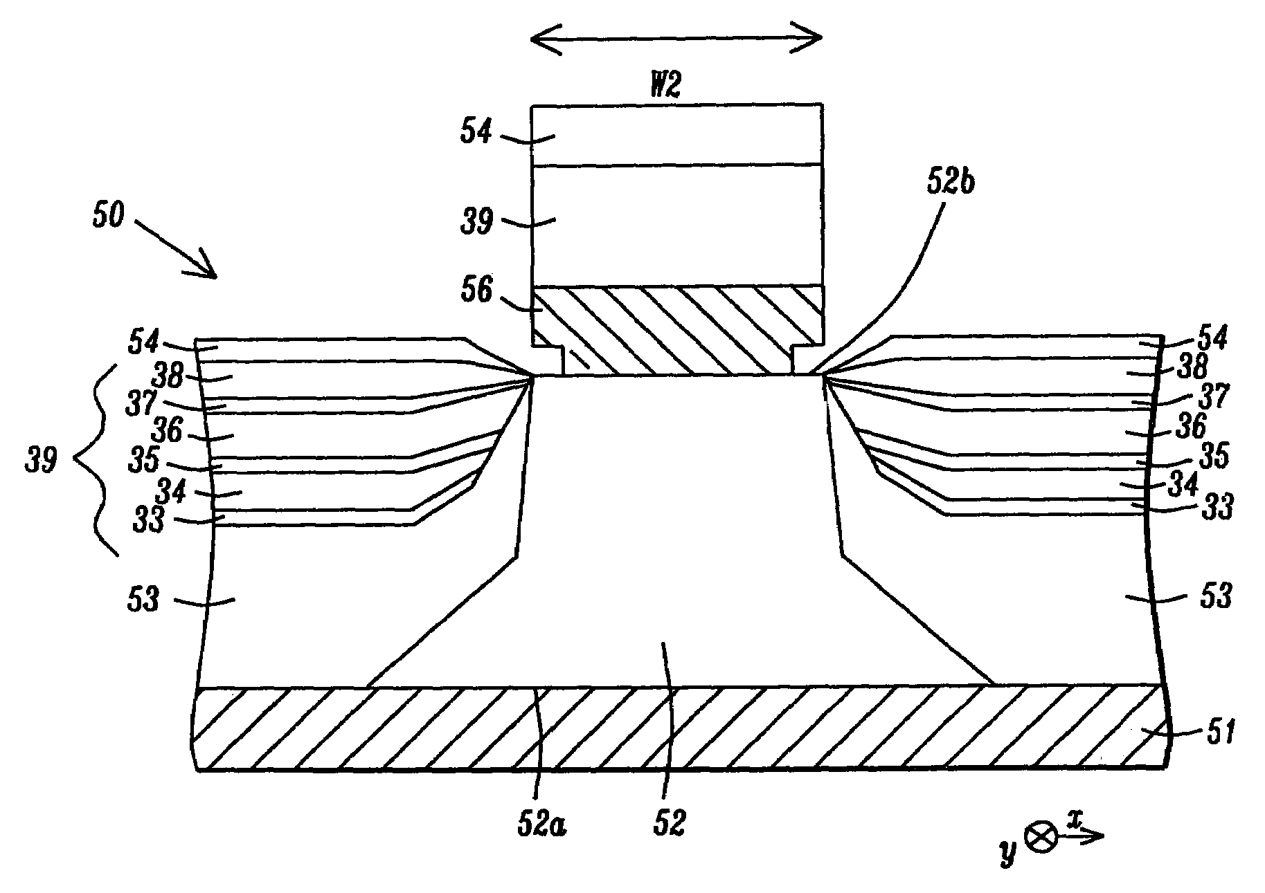 Method of forming a hard bias structure in a magnetic head