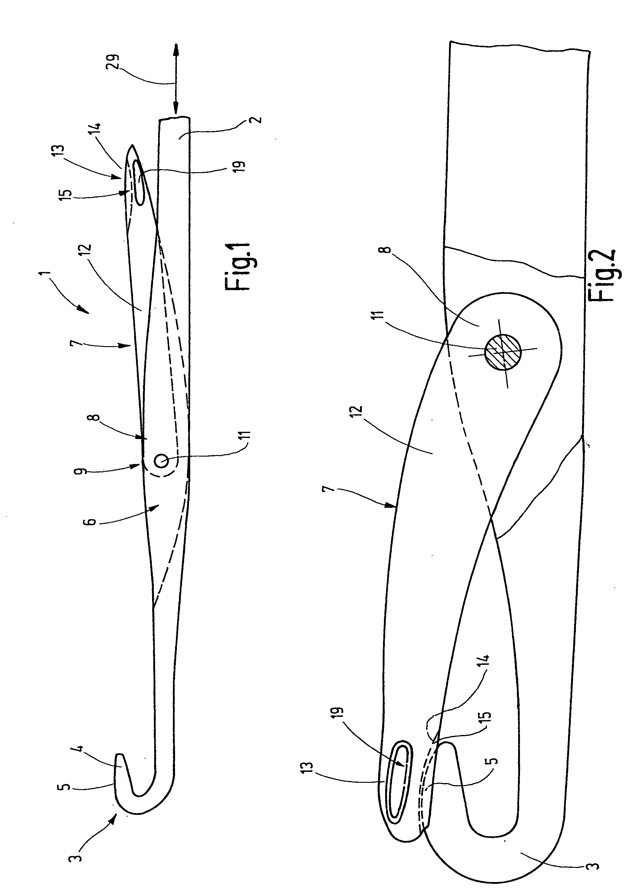 Latch needle for a loop-forming textile machine