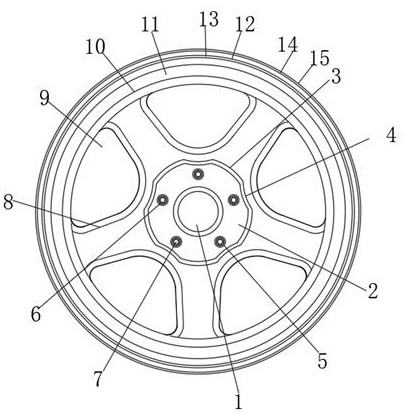 Automobile hub with self-rescue function