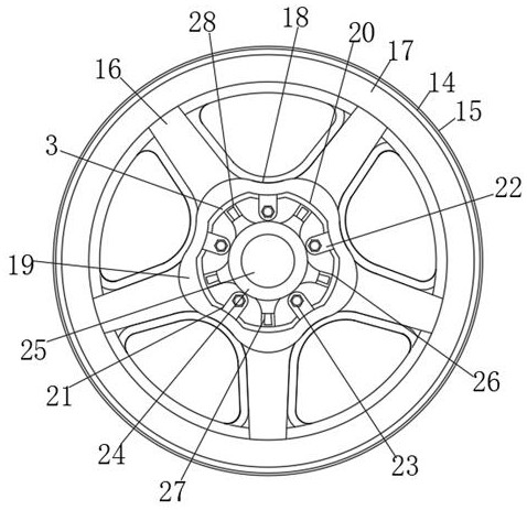 Automobile hub with self-rescue function