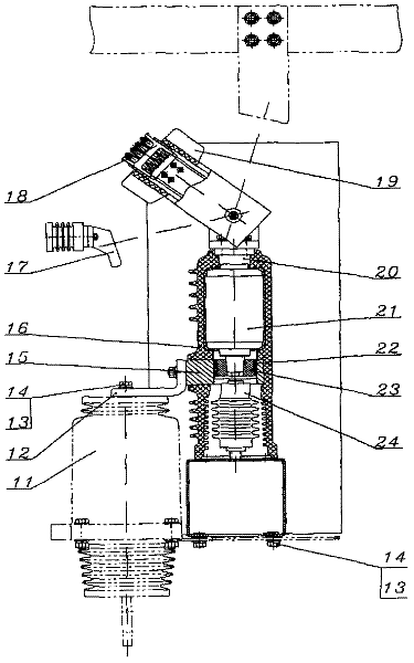 Combined electrical apparatus of indoor high-pressure vacuum circuit breaker and isolation/ground switch