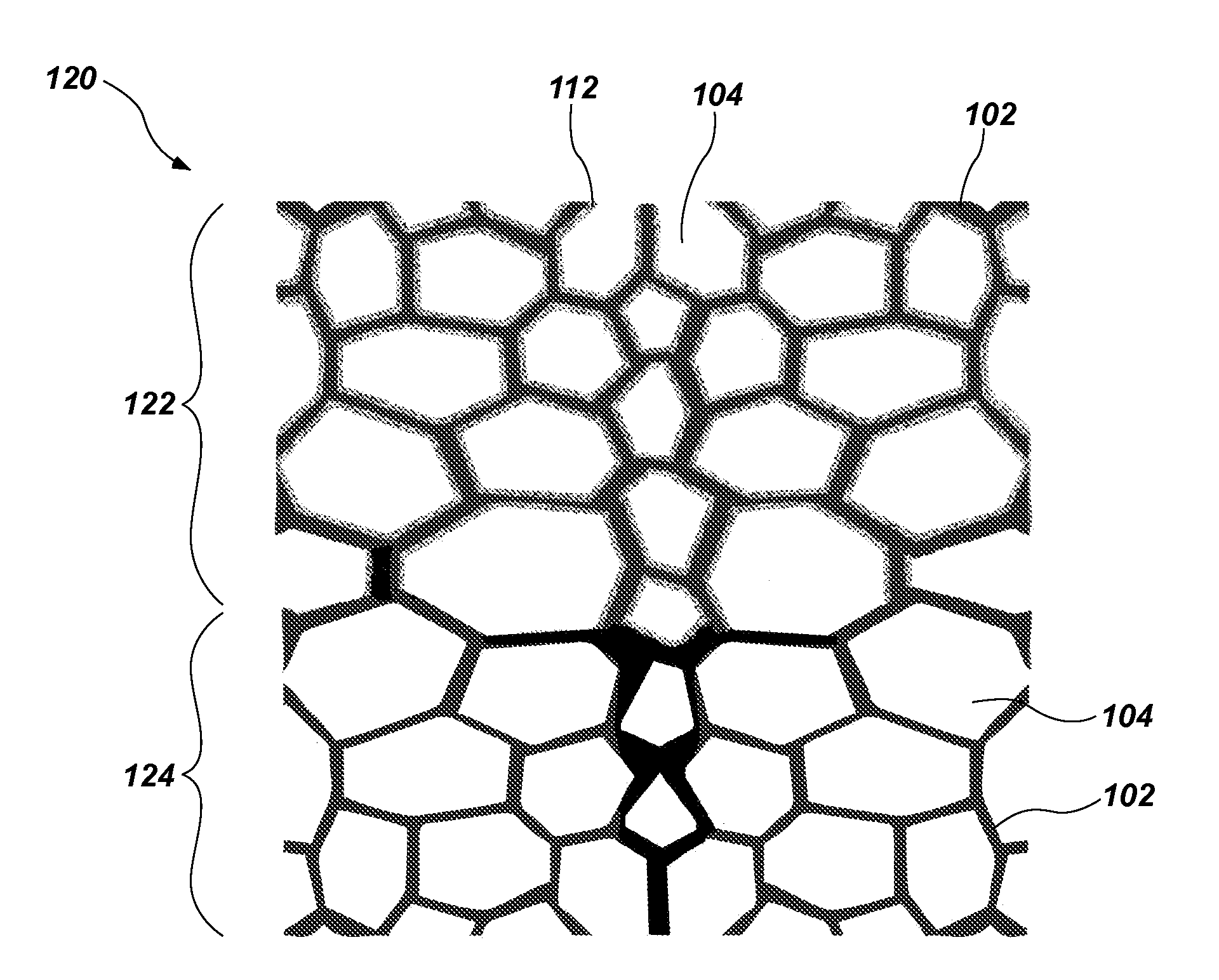 Cushioning elements comprising elastomeric material and methods of forming same