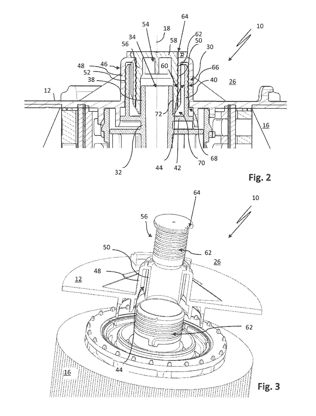 Filter element and filter system for a liquid medium with ventilation on the post-filtration side and on the pre-filtration side