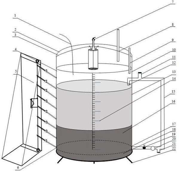 An experimental device and method for measuring the layered flux of greenhouse gases in paddy field drainage ditches