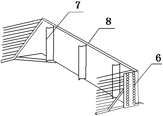 Overall hoisting construction method of pre-bundled steel bars for cast-in-place pipe rack roof panel