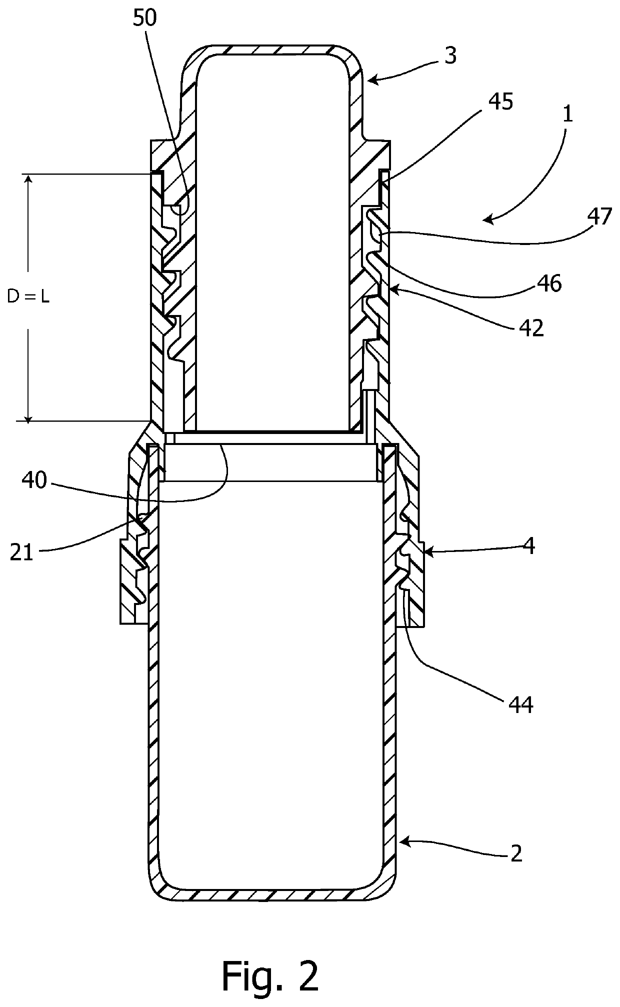 Container and method for preserving a tissue sample