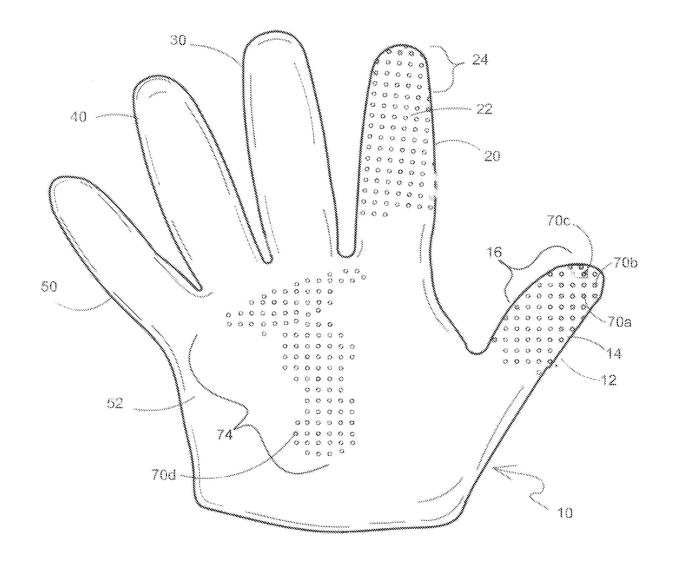 Knit Gloves with Conductive Finger Pads