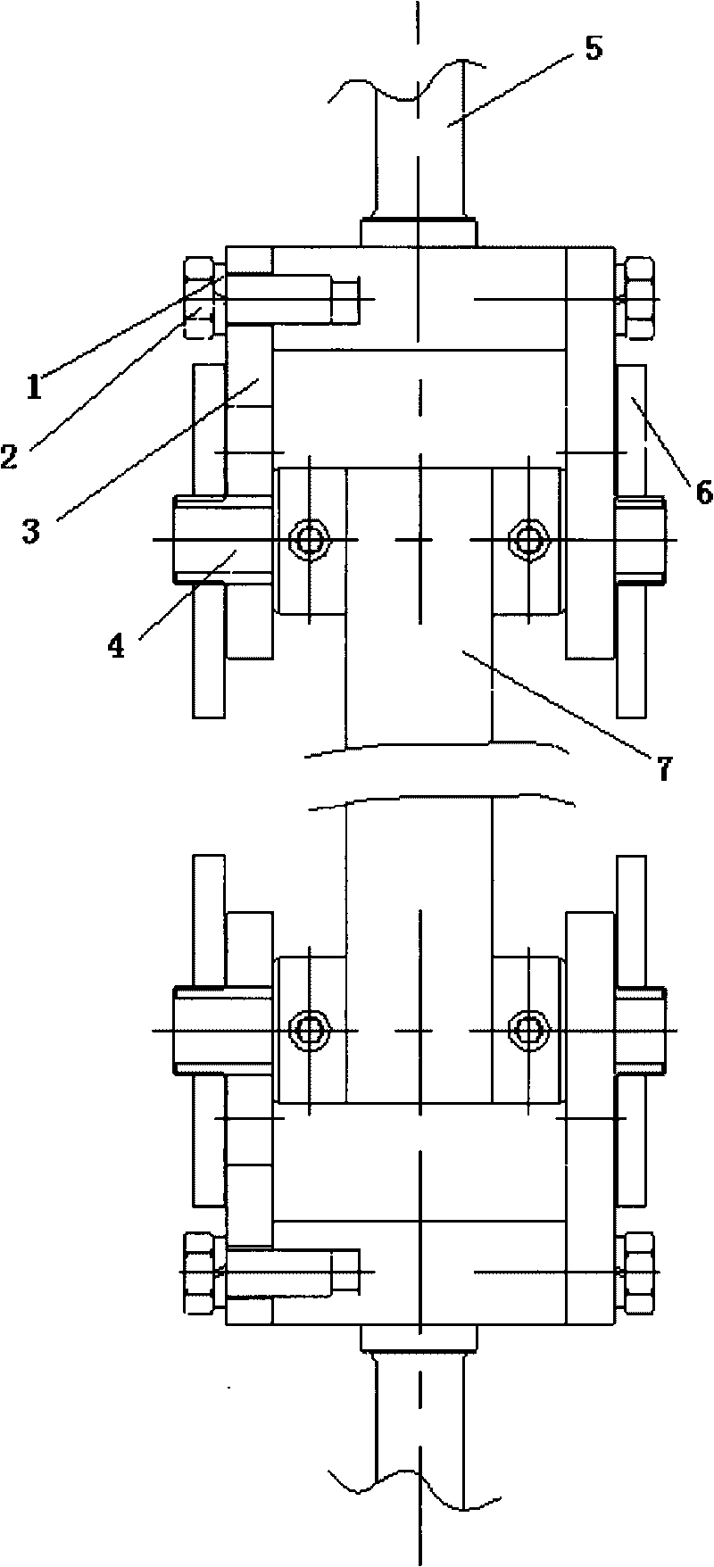 Fracture strength testing device and method of ribbon for automobile safety belt