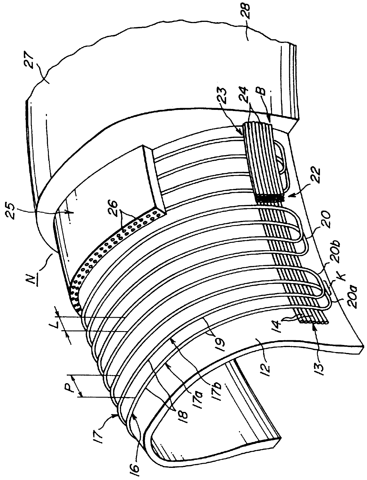 Pneumatic tires with carcass anchored by bead wire reinforcing layer