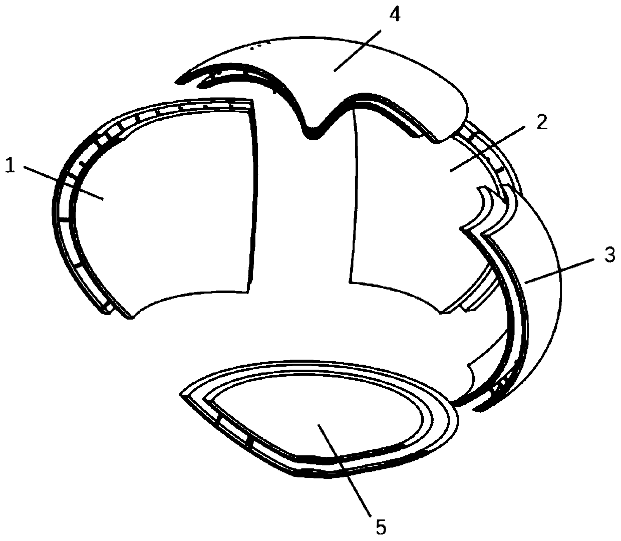 Multidirectional shockproof 3D printing helmet energy absorption buffer layer