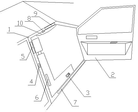 Prompting system based on car door