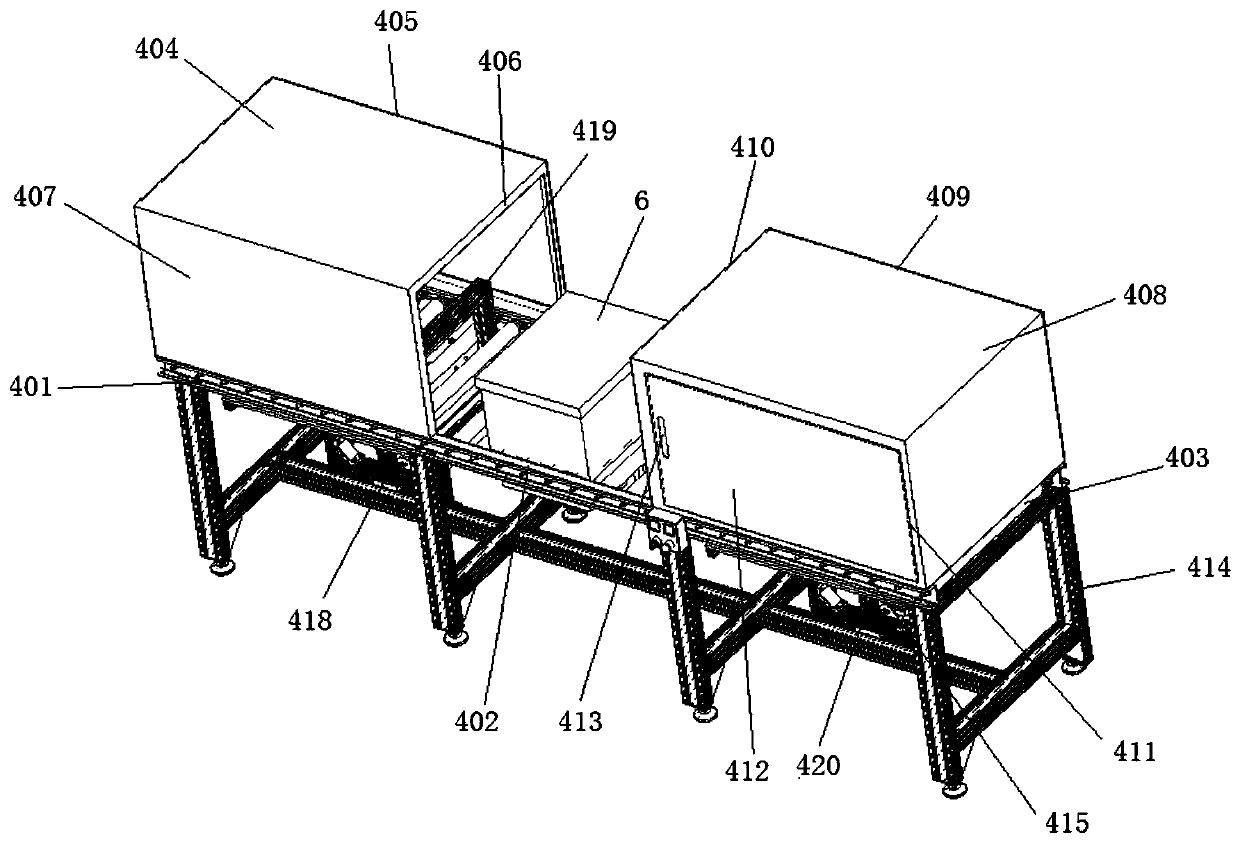 Material distribution system based on stereoscopic warehouse