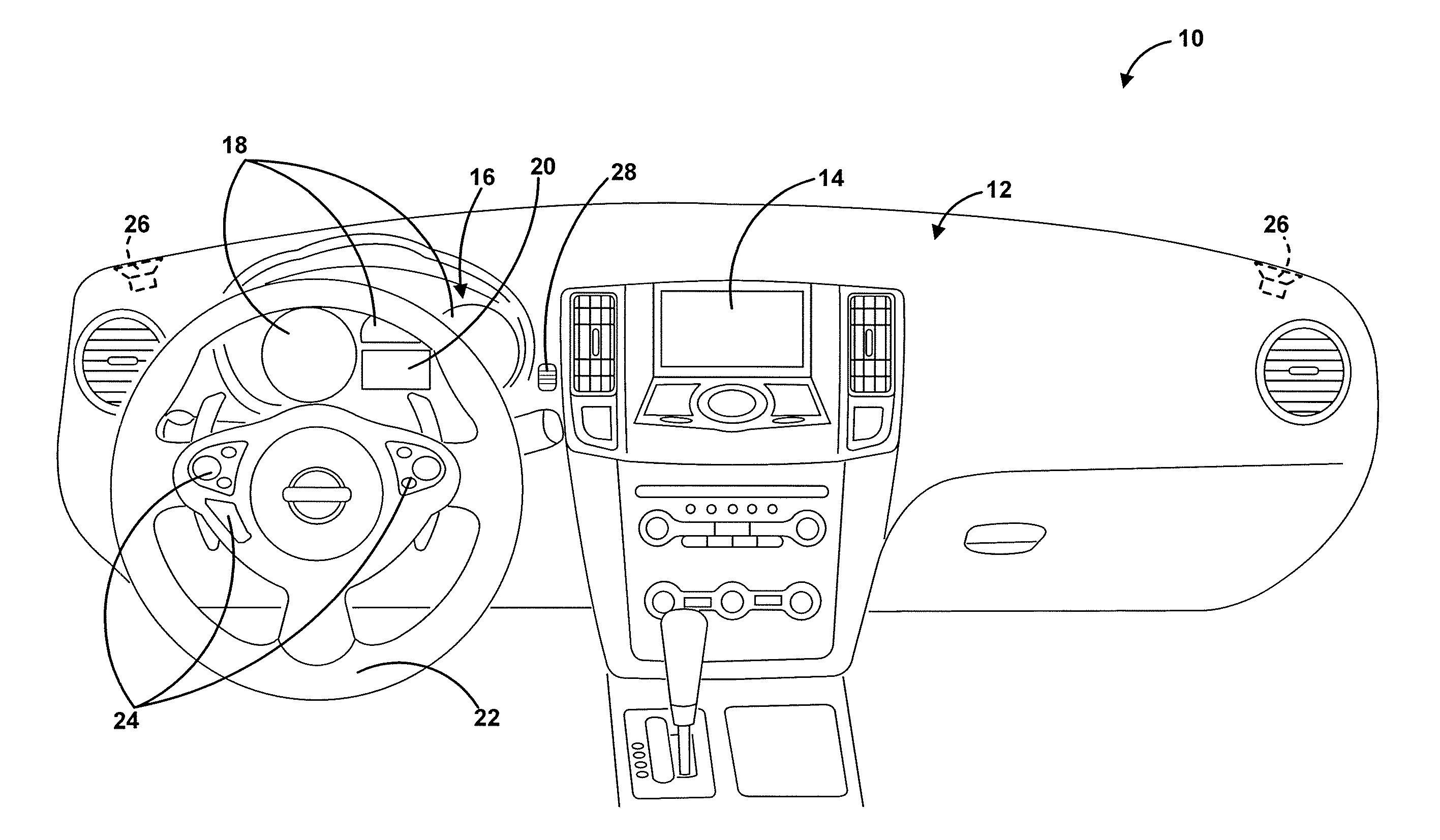 Vehicle text messaging system and method using a meter cluster display