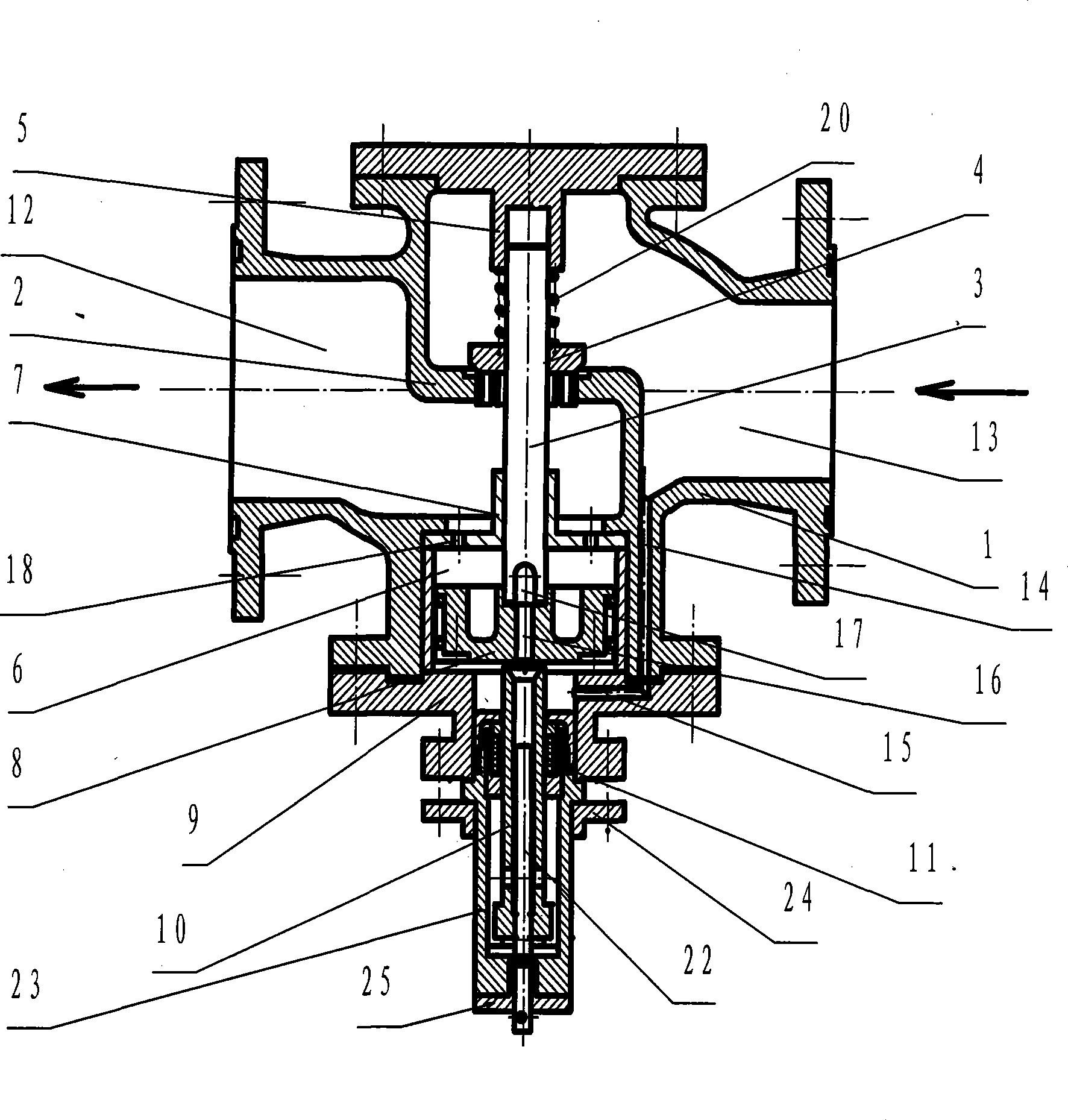 Regulation valve with accurately positioned valve core