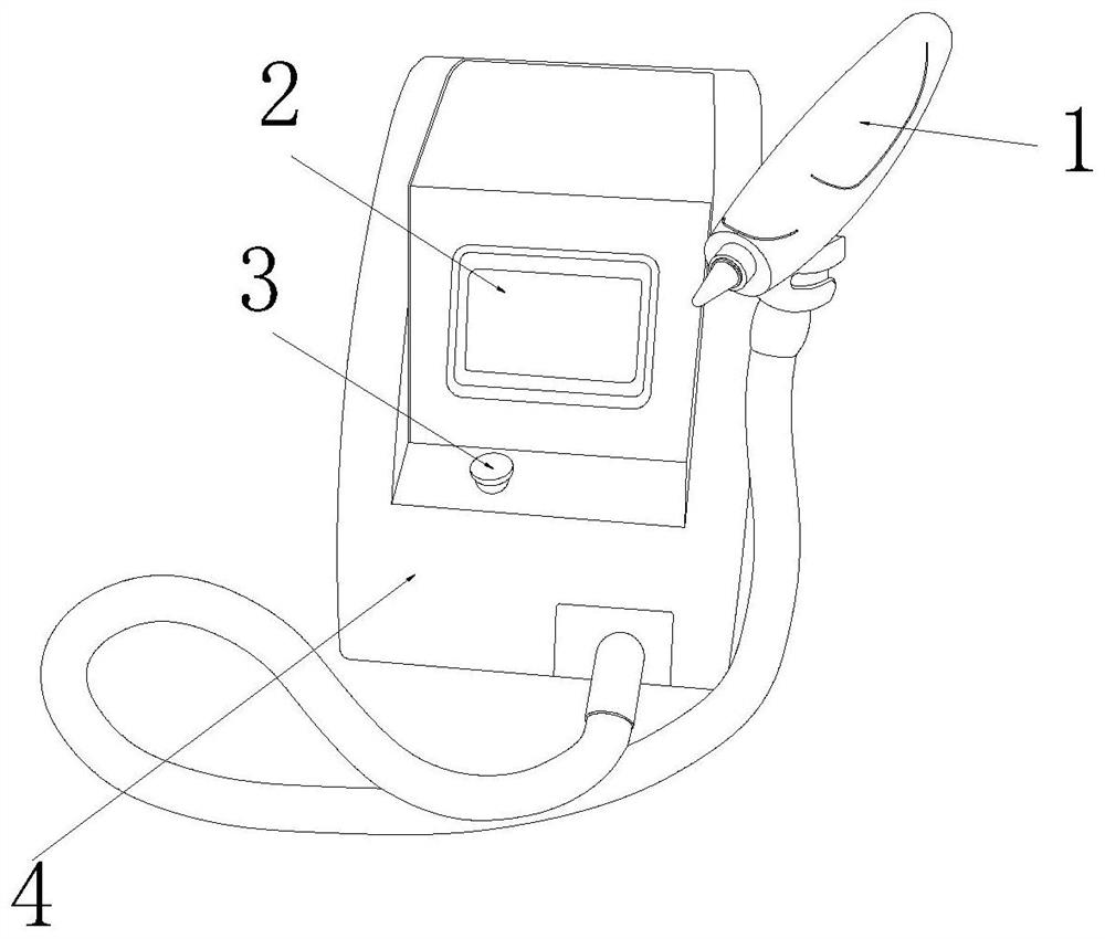 Beautifying and freckle removing machine with automatic detection and cold compress removing physical therapy functions