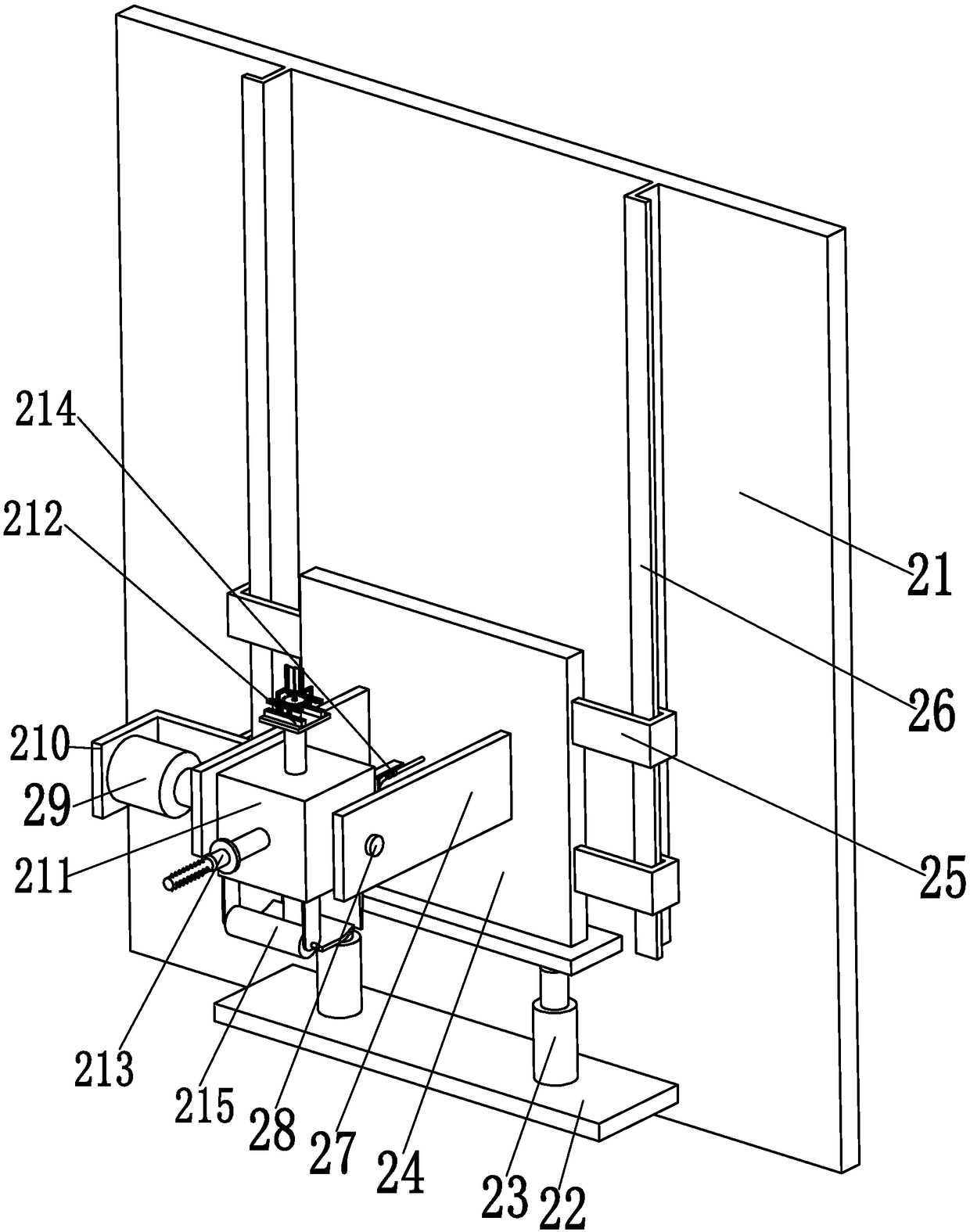 River channel construction gap processing and pouring device