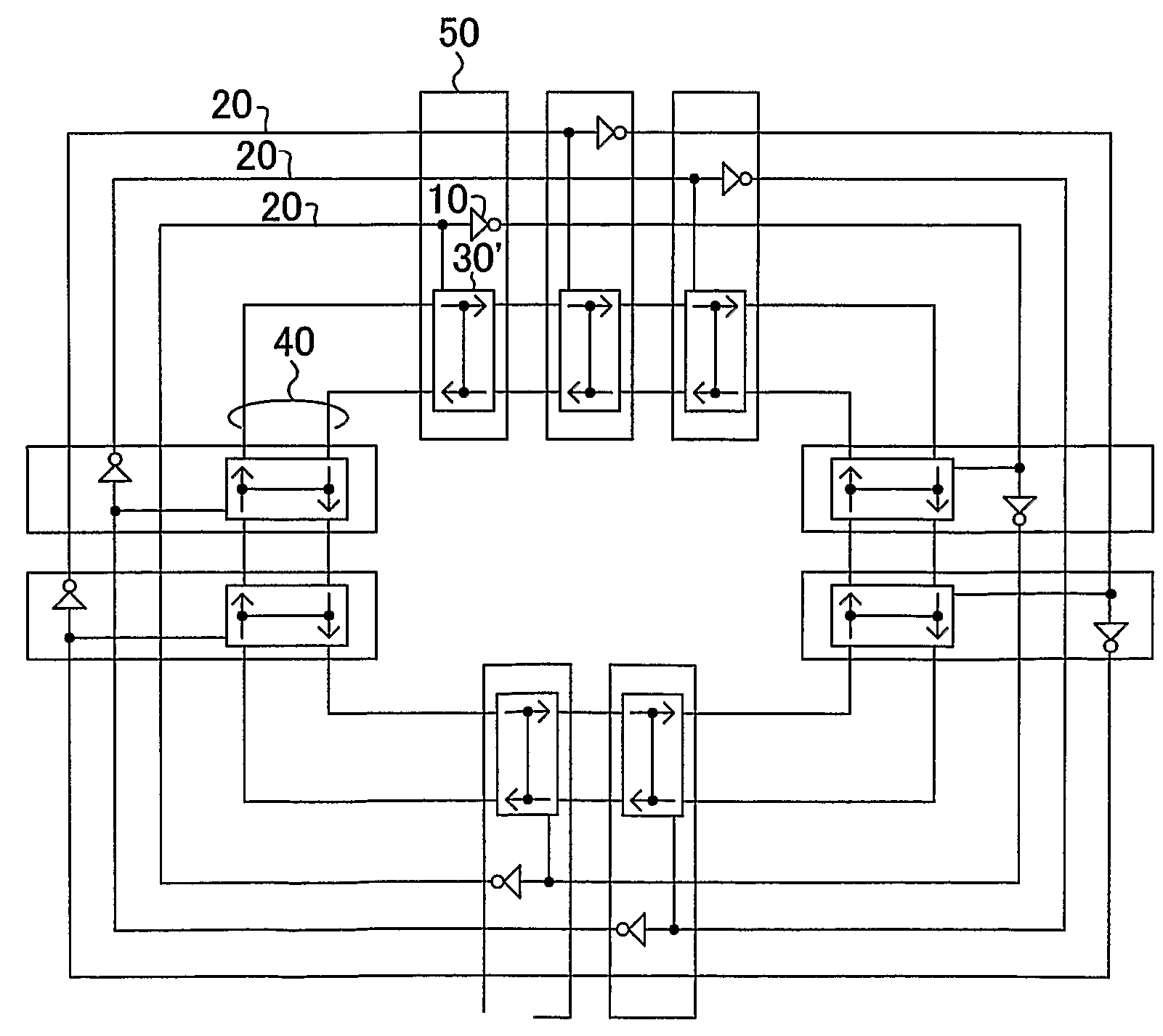 Coupled ring oscillator and method for laying out the same