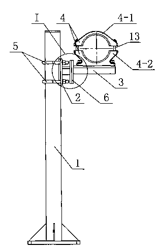 Adjustable type cable fixed support