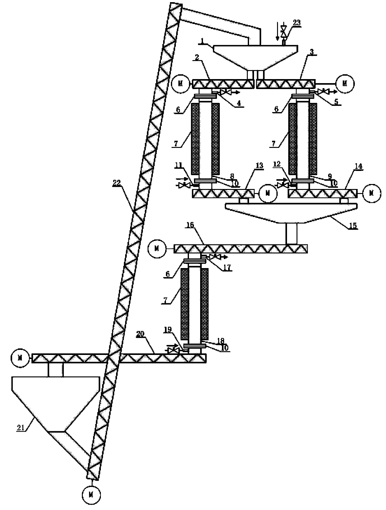 Continuously-running moving bed chemical-looping reaction system