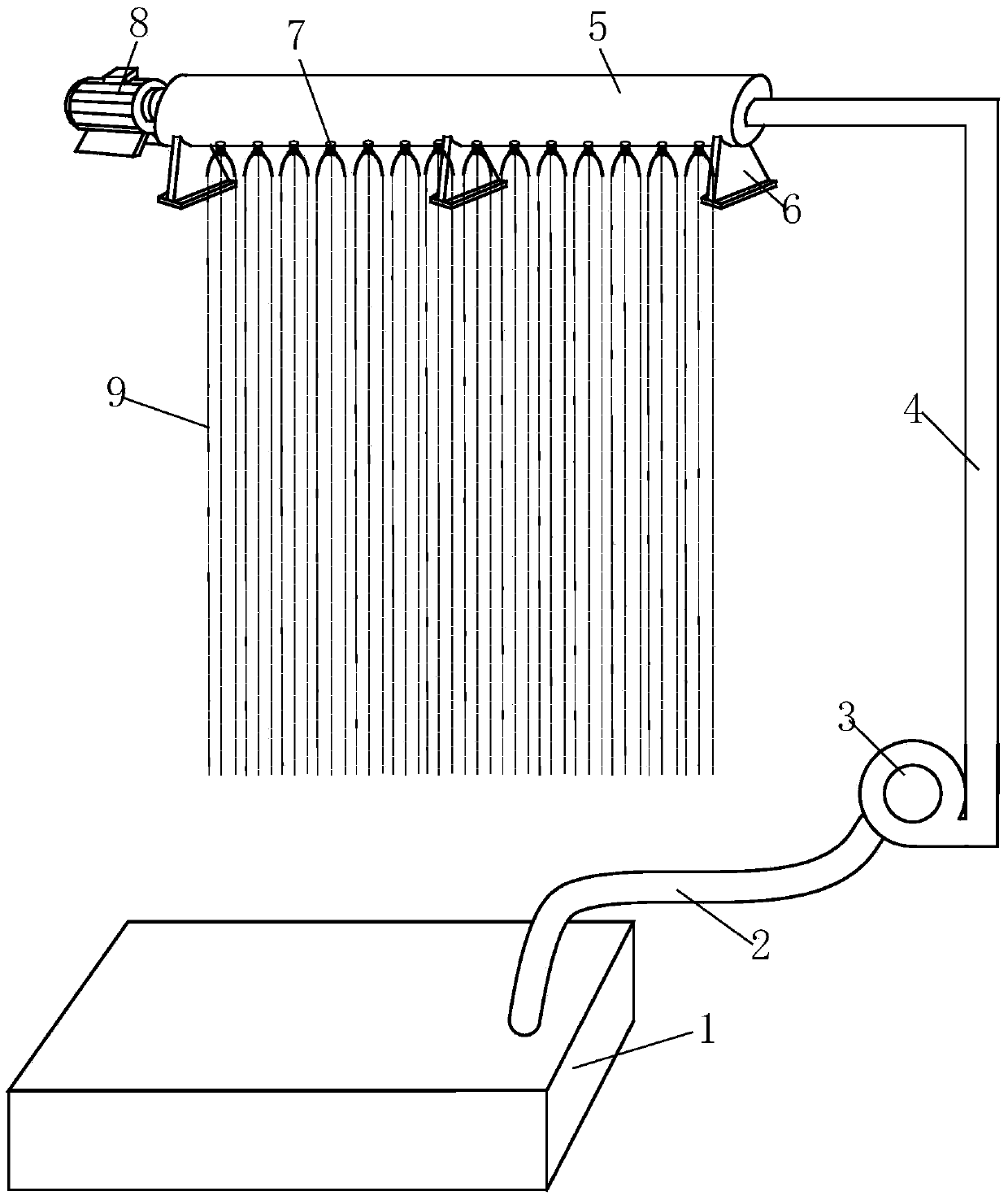 Water curtain producing device