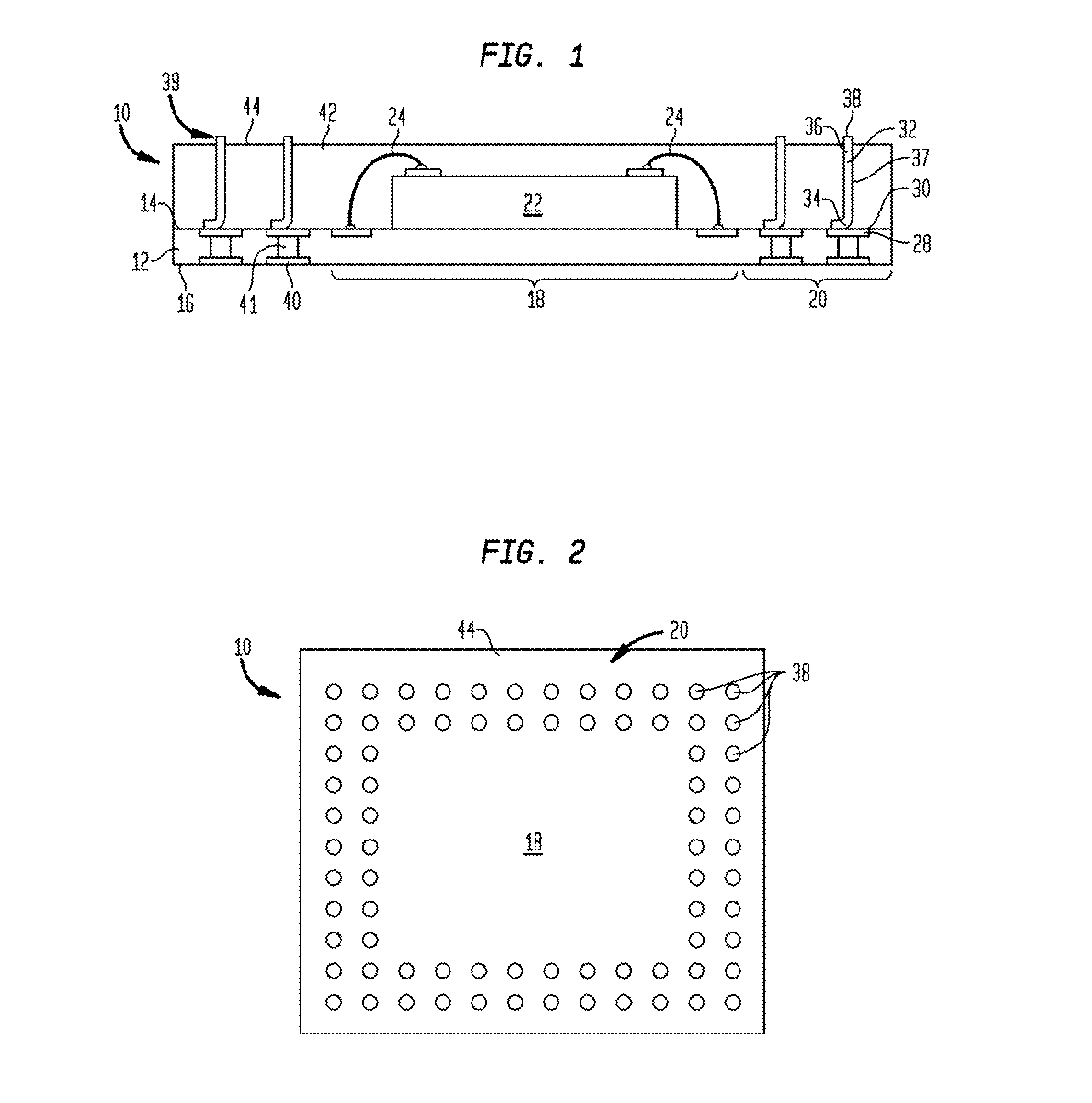 Package-on-package assembly with wire bond vias