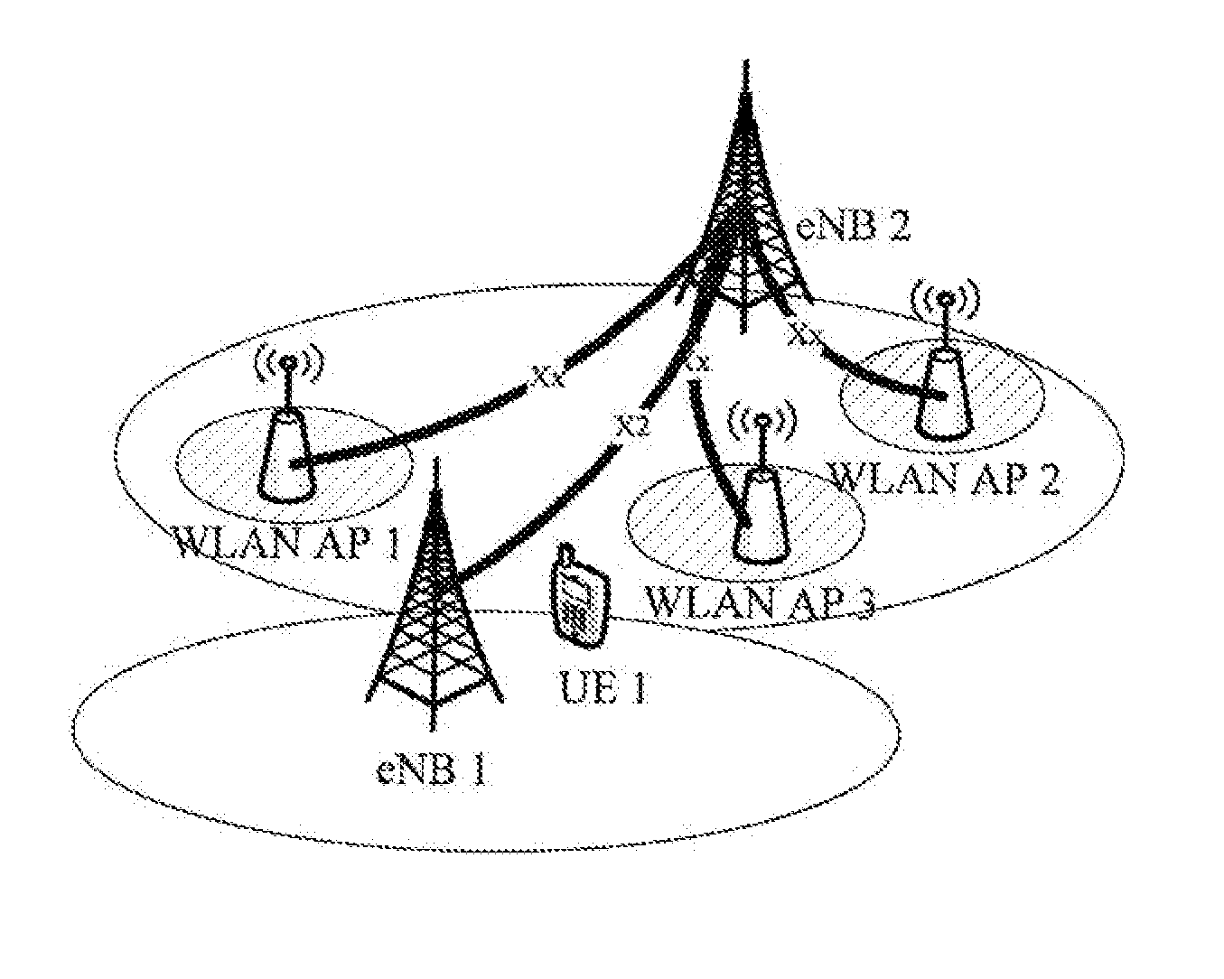 Methods, apparatuses and computer program products for WLAN discovery and handover in coexisted LTE and WLAN networks