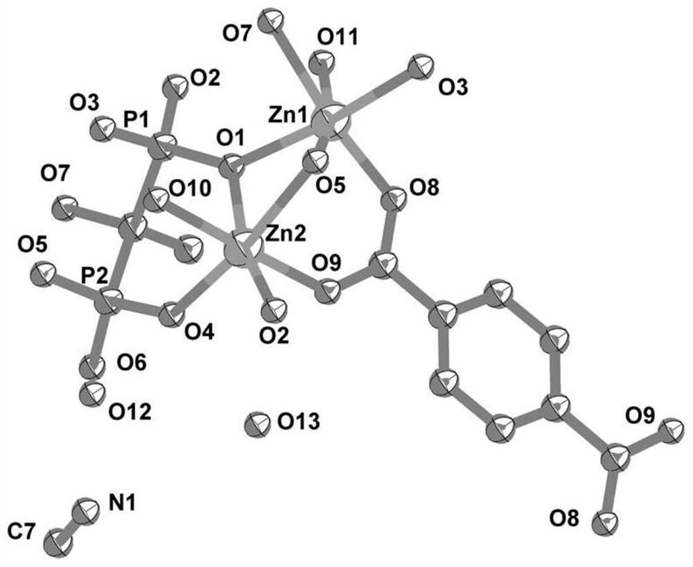 Novel efficient blue room-temperature phosphorescent material and preparation method thereof