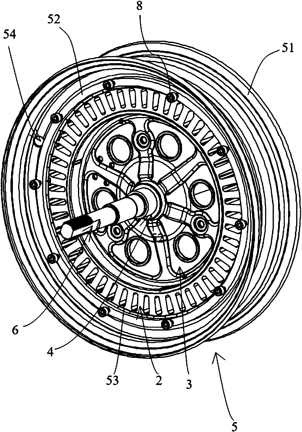 Hub motor for electric vehicle